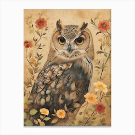 Burmese Fish Owl Japanese Painting 6 Canvas Print