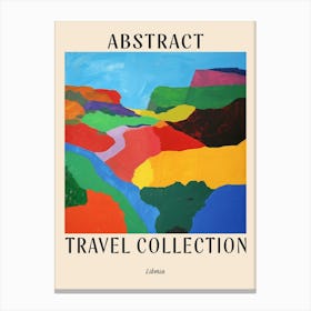 Abstract Travel Collection Poster Liberia Canvas Print