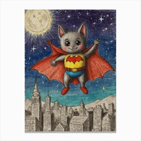 Batman Cat 4 Canvas Print