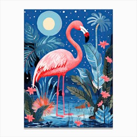 Pink Flamingo, Matisse Inspired Canvas Print