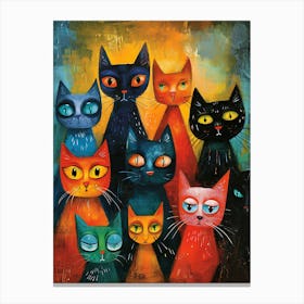 Group Of Cats 17 Canvas Print