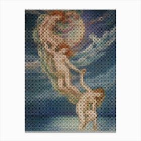 Moonbeams Dipping Into The Sea (1918) – Evelyn De Morgan (English, 1855 1919) Canvas Print