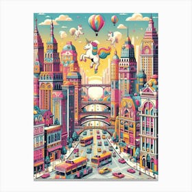 City of Unicorns Canvas Print