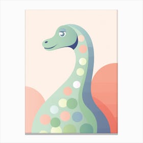 Colourful Dinosaur Brachiosaurus 3 Canvas Print