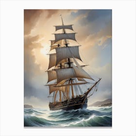 Sailing Ship Painting (24) Canvas Print