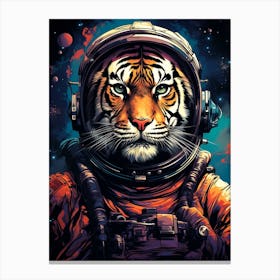 Tiger In Space 4 Canvas Print