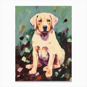 A Rottweiler Dog Painting, Impressionist 4 Canvas Print