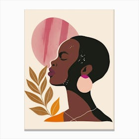 Black Woman With Earrings 6 Canvas Print