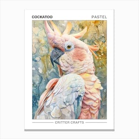 Cockatoo Pastel Watercolour 2 Poster Stampe su tela