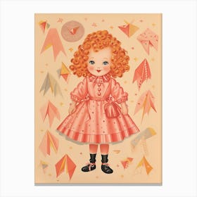 Vintage Paper Doll Kitsch 11 Canvas Print