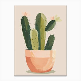 Gymnocalycium Cactus Minimalist Abstract 2 Canvas Print