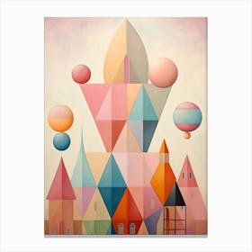 Whimsical Abstract Geometric Shapes 8 Canvas Print