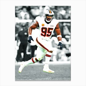 Myles Garrett Of The Cleveland Browns Canvas Print