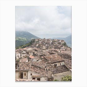 Ancient City In The Mountains Of Calabria, Italy Canvas Print