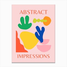 Abstract Impressions Poster 2 Pink Canvas Print