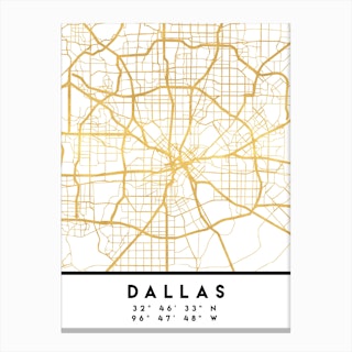 Street Map Of Dallas Texas Dallas Texas City Street Map Art Print By Deificus - Fy