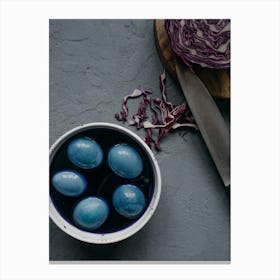 Blue Eggs In A Bowl 2 Canvas Print