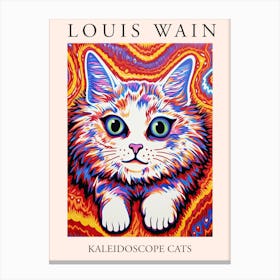 Louis Wain, Kaleidoscope Cats Poster 6 Canvas Print