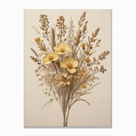 Fleurs Sechees, Dried Flowers Exhibition Poster 23 Art Print (3) Canvas Print