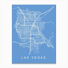 Las Vegas Map Blueprint Canvas Print