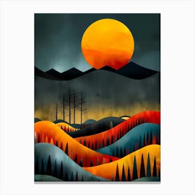 Sunset In The Mountains 7 Canvas Print