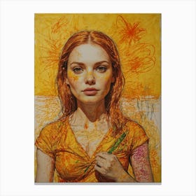 Girl With Red Hair 3 Canvas Print