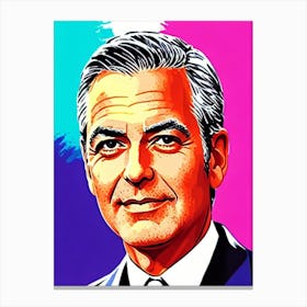 George Clooney Pop Movies Art Movies Canvas Print