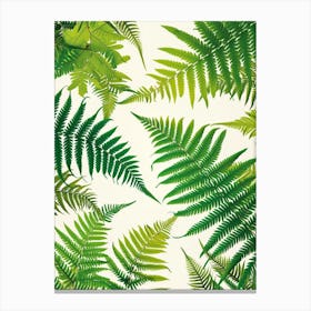 Pattern Poster Pteris Fern 3 Canvas Print