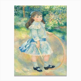 Girl With A Hoop (1885), Pierre Auguste Renoir Canvas Print