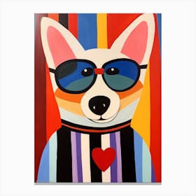 Little Dingo 3 Wearing Sunglasses Canvas Print