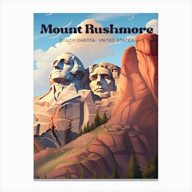 Mount Rushmore South Dakota USA President Travel Art Canvas Print