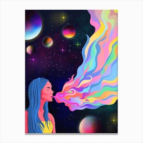 Space Blaze The First Canvas Print