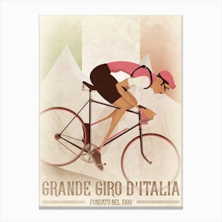 Vintage Style Giro Flag Canvas Print