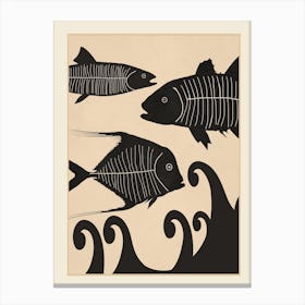 Abstract Fish Art 3 Canvas Print