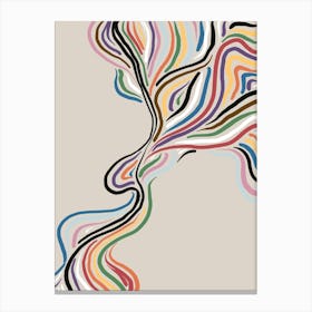 Pride Abstract Lines Canvas Print