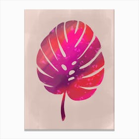 Pink Monstera Canvas Print