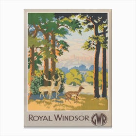 Royal Windsor England Vintage Travel Poster Canvas Print