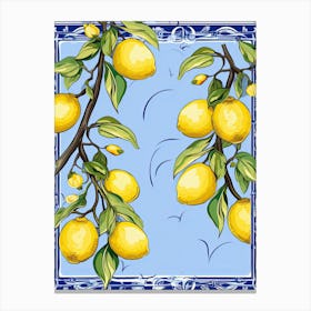 Lemons Illustration 9 Canvas Print