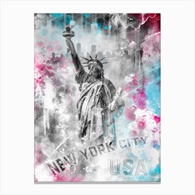Pop Art Statue Of Liberty Canvas Print