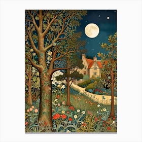 William Morris Moonlight In The Woods 25 Canvas Print