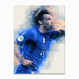 Andrea Pirlo Watercolor Canvas Print