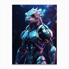 Lizard In Cyborg Body #1 Canvas Print