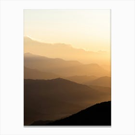Sunrise Over The Mountains Canvas Print