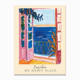 My Happy Place Cinqueterre 1 Travel Poster Canvas Print