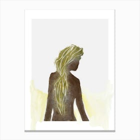 Woman With Long Hair 1 Canvas Print