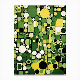 Green Cubist Symphony Canvas Print