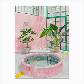 Pink Pool 10 Canvas Print