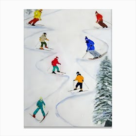 Skiers On The Slopes 1 Canvas Print