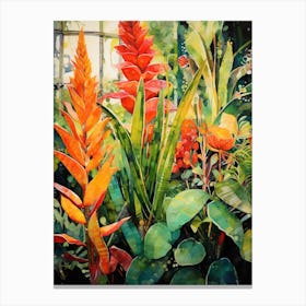 Tropical Plant Painting Snake Plant 5 Canvas Print