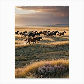 Herd Of Horses 2 Canvas Print